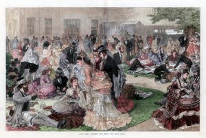 Luncheon time behind the grand stand, Ascot races by Unbekannt