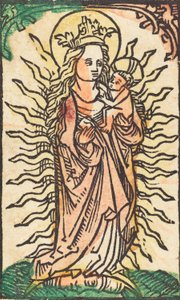 Madonna and Child in a Glory Standing on a Crescent Moon, 1470-1480 by Unbekannt