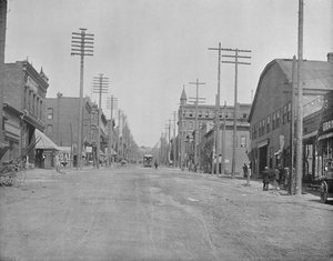 Main Street, Butte City, Montana by Unbekannt