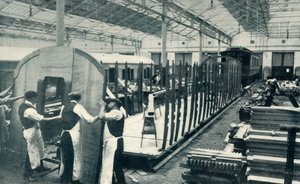 Making a Railway Carriage, 1922 by Unbekannt