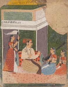 Malkos Raga: Page from a Dispersed Ragamala Series Garland of Musical Modes by Unbekannt