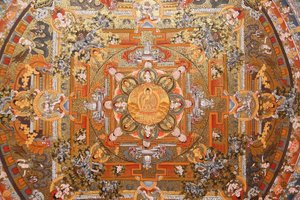 Mandala on a thangka, Bhaktapur, Nepal by Unbekannt