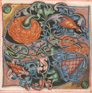 Manuscript Illumination with Initial S, from a Choir Book, 16th century