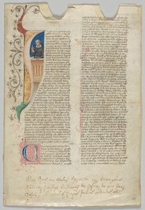 Manuscript Leaf, Italian, 14th century by Unbekannt