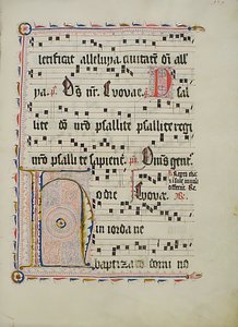 Manuscript Leaf with Initial H, from an Antiphonary, German, Second Quarter 15th Century
