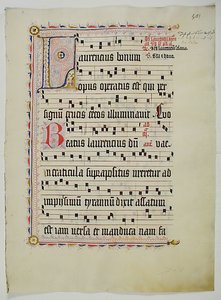 Manuscript Leaf with Initial L, from an Antiphonary