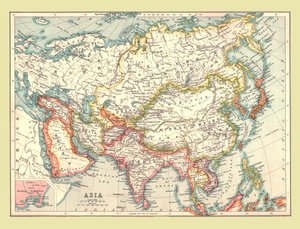 Map of Asia, 1902