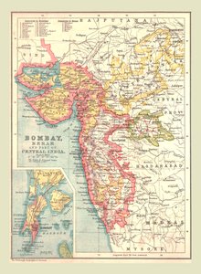 Map of Bombay, Berar, and part of Central India, 1902