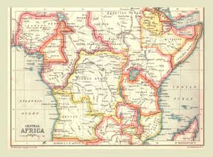 Map of Central Africa, 1902