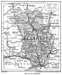 Map of County Kilkenny, Ireland