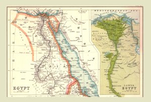 Map of Egypt, 1902