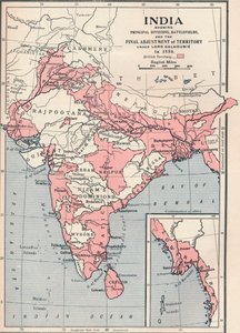 Map of India in 1856
