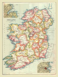 Map of Ireland, 1902