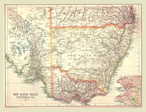 Map of New South Wales and Victoria by Unbekannt