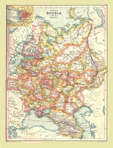 Map of Russia, 1902