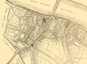 Map of Southwark by Unbekannt