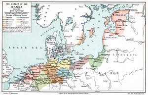 Map of the Extent of the Hanseatic League