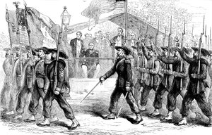 March past of the Garibaldi Guard before President Lincoln