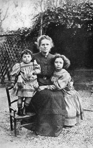 Marie Curie, Polish-born French Physicist, with Her Daughters Eve and Irene by Unbekannt