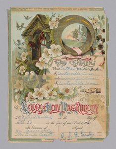 Marriage Certificate of Luther Miller Pulce and Irene Jenkins by Unbekannt