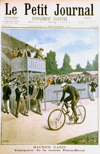 Maurice Garin Winning the Paris-Brest Cycle Race, 1901 by Unbekannt