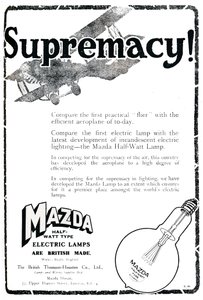 Mazda Half-Watt Type Electric Lamps Advert, 1919 by Unbekannt