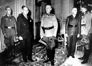 Meeting between German officers and French Vichy government officials, France, 1940-1944 by Unbekannt