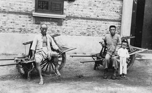Men with wheelbarrows, Vietnam, 20th century