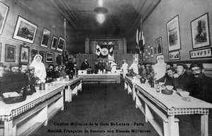 Military canteen, Gare St Lazare, Paris, World War I, 1914-1918 by Unbekannt