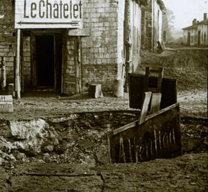 Mined crossroads, Le Chatelet, France, c. 1914-c. 1918 by Unbekannt