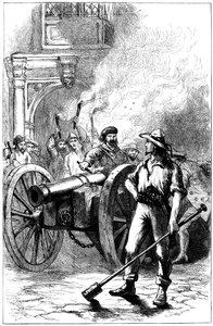 Mob Firing Cannon Before the Courthouse Where Alexander McLeod Was Imprisoned, 1840 by Unbekannt