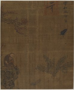 Monkeys, insects, and cabbage, Possibly Ming dynasty by Unbekannt