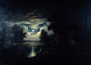 Moon Reflected in a Lake, 17th century by Unbekannt