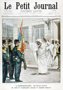 Moroccan Embassy, The Chief Ambassador Saluting the French Flag