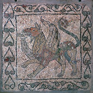 Mosaic of a griffon in the church of San Giovanni Evangelista, 13th century by Unbekannt
