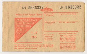 Motor Fuel Ration Book, c1973