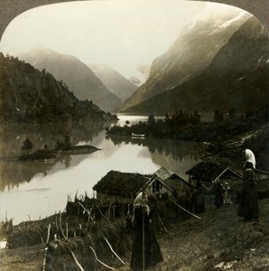 Mountain-Walled Loen Lake - Unrivalled in Beauty and Grandeur - from Seten Farm, Norway by Unbekannt