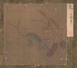 Mouse Eating Lichee Fruit by Unbekannt