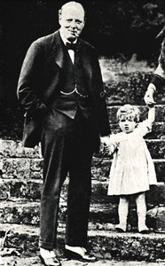 Mr. Churchill with His Daughter by Unbekannt