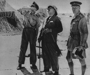 Mr. Churchill with Sir A. Tedder and Gen. Auchinleck, 1942