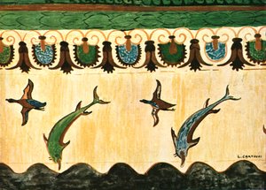 Mural Frieze in the Tomb of the Lionesses Tomba delle Leonesse, Tarquinia, Italy