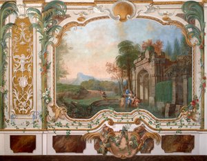 Mural painting in the living room of the Chinese palace in Oranienbaum by Unbekannt