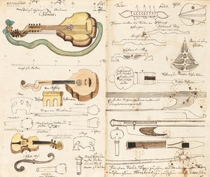 Music Manuscript from Miners Music, ca 1760 by Unbekannt
