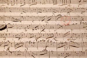 Music score, Wolfgang Amadeus Mozart, Paris, France by Unbekannt