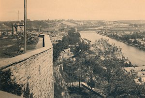 Namur. Tourelle des Guetteurs et Confluent de Sambre et Meuse, c1900 by Unbekannt