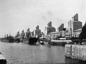 No 2 Dock and grain elevators, Buenos Aires, Argentina by Unbekannt