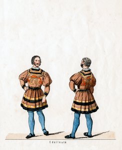 Noblemen, costume design for Shakespeares play, Henry VIII by Unbekannt
