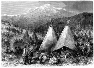 North America Indian encampment in Oklahoma