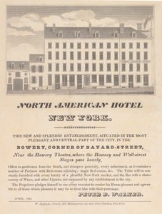 North American Hotel, New York, April 1832 by Unbekannt