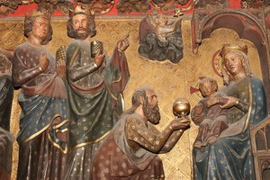 Notre Dame de Paris Cathedral Sculpture: Epiphany, Paris, France by Unbekannt